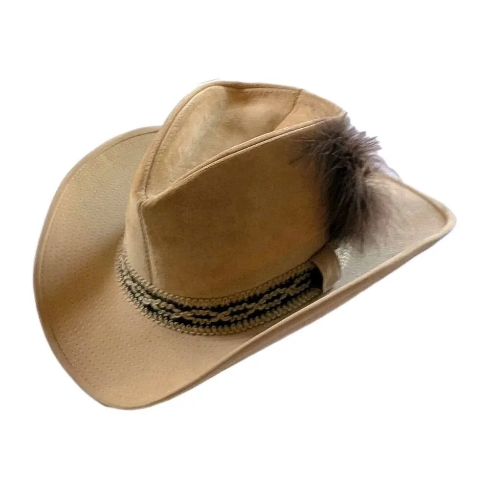 Vintage Resistol  7 1/4 Self Conforming Cowboy Hat Western Brand Suede Tan